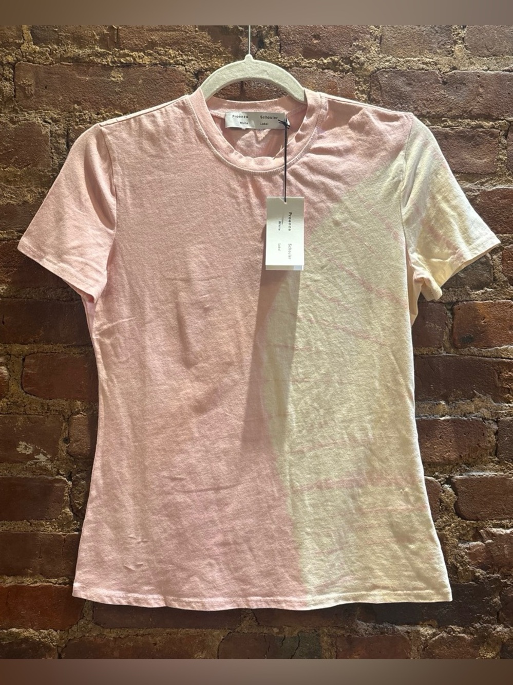 Proenza Schouler Light Pink Tie Dye Crewneck Short Sleeve Tee